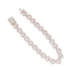 Fully Iced Out VVS Moissanite Infinity Bracelet
