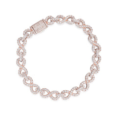 Fully Iced Out VVS Moissanite Infinity Bracelet