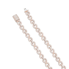 Fully Iced Out VVS Moissanite Infinity Necklace