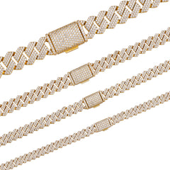 Fully Iced VVS Moissanite Cuban Necklace (ALL SIZES)