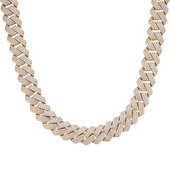 Fully Iced VVS Moissanite Cuban Necklace (ALL SIZES)