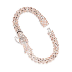 Grim Reaper Fully Iced Out VVS Moissanite Bracelet