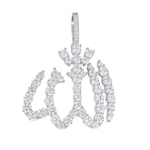Iced-Out Allah Pendant with Sparkling Moissanite Stones