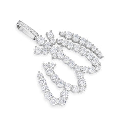 Iced-Out Allah Pendant with Sparkling Moissanite Stones