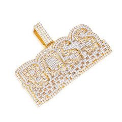 Iced-Out BOSS Pendant with VVS Moissanite Stones