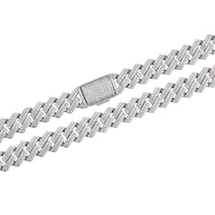 Iced 10-20mm Cuban Link Necklace with VVS Moissanite Stones