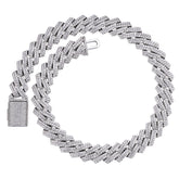 Iced 10-20mm Cuban Link Necklace with VVS Moissanite Stones