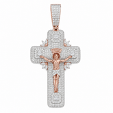 Iced Out Jesus Piece Moissanite Pendant | 14K Gold Plated Over 925 Sterling Silver
