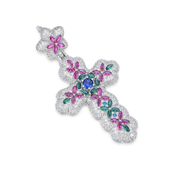 Iced Out Moissanite Cross Pendant – Premium Hip Hop Jewelry