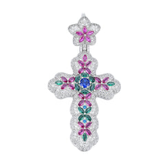 Iced Out Moissanite Cross Pendant – Premium Hip Hop Jewelry