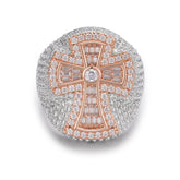 Iced Out Unique Design Baguette Moissanite Cross Ring