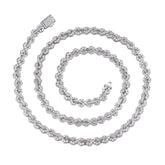 Infinity 6MM Moissanite Iced Out Chain 925 Sterling Silver