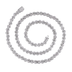Infinity 6MM Moissanite Iced Out Chain 925 Sterling Silver