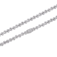 Infinity 6MM Moissanite Iced Out Chain 925 Sterling Silver