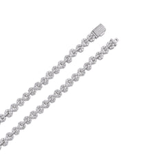Infinity 6MM Moissanite Iced Out Chain 925 Sterling Silver