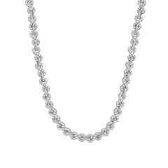 Infinity 6MM Moissanite Iced Out Chain 925 Sterling Silver