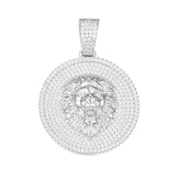 King’s Pride Pendant Fully Iced Moissanite Lion Medallion