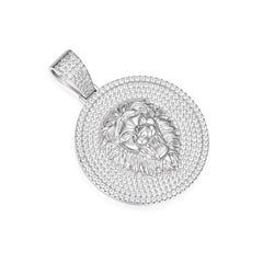 King’s Pride Pendant Fully Iced Moissanite Lion Medallion