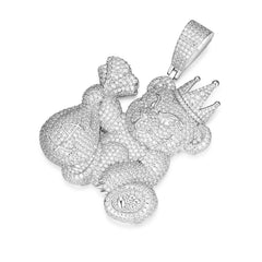 King panda Iced Out moissanite diamond pendant