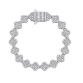Luxury VVS Moissanite Flower Motif Bracelet
