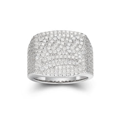 Men's Big Bold 100 Emoji Moissanite Ring