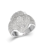 Men's MOISSANITE Lion Ring, Solid 925 Sterling Silver with14k Gold Finish