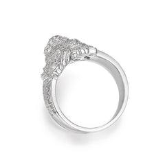 Men's MOISSANITE Lion Ring, Solid 925 Sterling Silver with14k Gold Finish