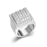 Mens Fancy Hip Hop Iced Out Pave Round Cut Moissanite Ring