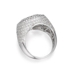 Mens Round Moissanite Circle Cluster Ring