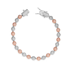 Moissanite Bead Ball Dogtag Bracelet