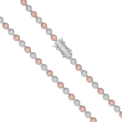 Moissanite Bead Ball Dogtag Necklace