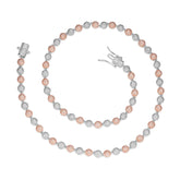 Moissanite Bead Ball Dogtag Necklace