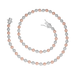 Moissanite Bead Ball Dogtag Necklace