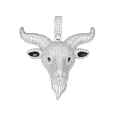 Moissanite Goat Pendant Radiant VVS Iced Animal Design