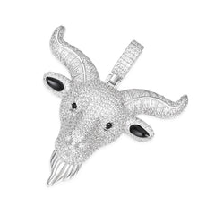 Moissanite Goat Pendant Radiant VVS Iced Animal Design