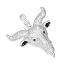 Moissanite Goat Pendant Radiant VVS Iced Animal Design