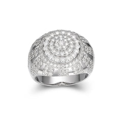 Moissanite Large Crown Iced Out Ring