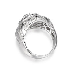 Moissanite Large Crown Iced Out Ring