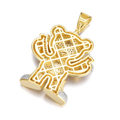 Money Bear Pendant – Iced Out 925 Moissanite Hip Hop Teddy Charm | UIU Jewelry