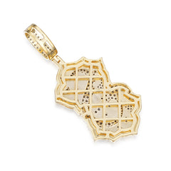 Opulent Dollar Sign Pendant with VVS Moissanite Stones