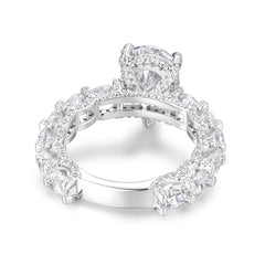 Pear Cut Moissanite Engagement Ring – 925 Sterling Silver Eternity Band | UIU Jewelry