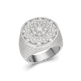 S925 Silver Inlaid Moissanite Ring, Fashionable For Daily Wear