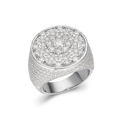 S925 Silver Inlaid Moissanite Ring, Fashionable For Daily Wear