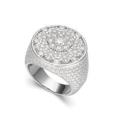 S925 Silver Inlaid Moissanite Ring, Fashionable For Daily Wear