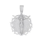 Sacred Moissanite Jesus on Cross Pendant