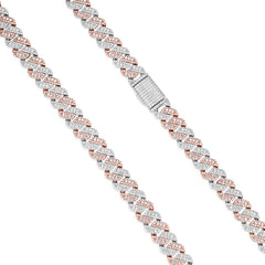 Shine Cuban Necklace – Iced Out with Moissanite Stones 10MM 14MM