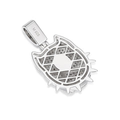 Spiked Pitbull Pendant with Moissanite Stones