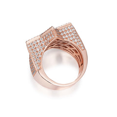 Super Star Baguette and Round VVS Moissanite Ring