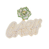 Symbol of Success Pendant Cash & Rose with Moissanite Brilliance