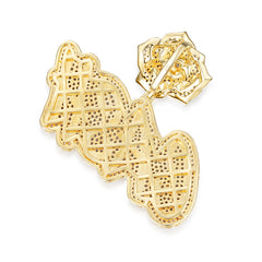 Symbol of Success Pendant Cash & Rose with Moissanite Brilliance